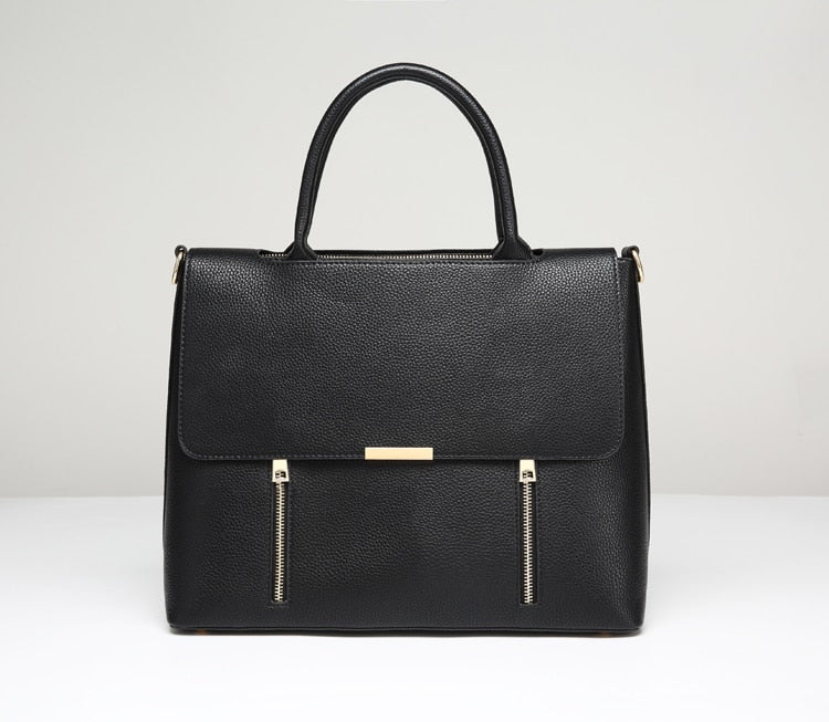 Leather Shoulder Laptop Bag For Women 14-inch