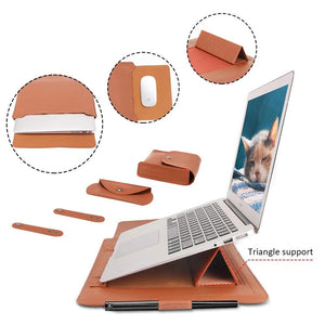 Leather Sleeve Set With Support Frame for MacBook 15-inch - Laptop Bags Australia