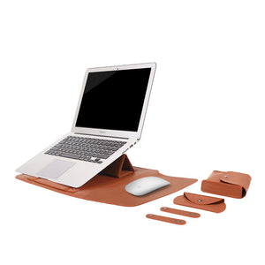 Leather Sleeve Set With Support Frame for MacBook 13-inch - Laptop Bags Australia