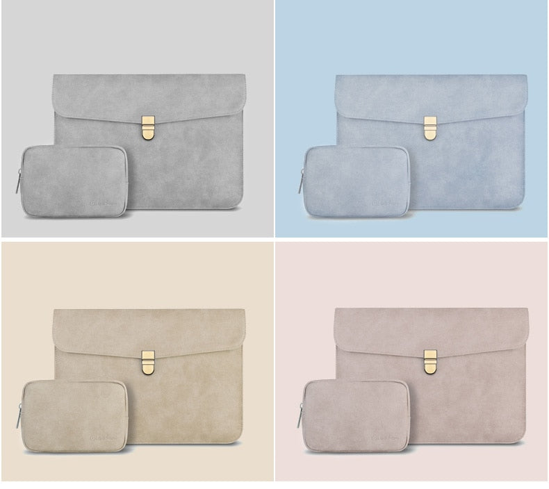 Eliza Leather Laptop Sleeve Set - Laptop Bags Australia