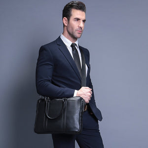 The Agent Leather Laptop Briefcase - Laptop Bags Australia